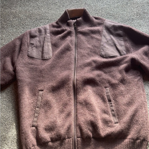 Sz XL Vintage Beretta Shooting full zip up Men's Brown jacket shoulder patches - Picture 1 of 13